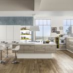 Cucina oriente laminato effetto cemento legno naturale con isola centrale sconto promozione offerta Sicilia 2